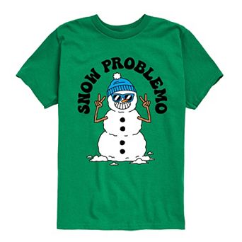 Boys 8-20 Snowman Snow Problemo Graphic Tee