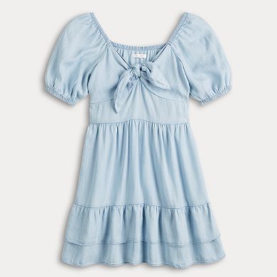 Petite LC Lauren Conrad Tie Front Mini Dress