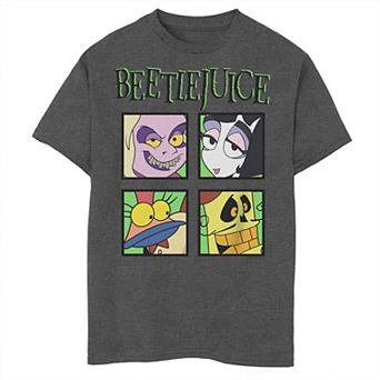 Boys Beetlejuice Animated Series Characters Boxes Husky Graphic Tee