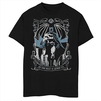 Boys Batman The Dark Knight of Gotham City Tarot Card Husky Graphic Tee
