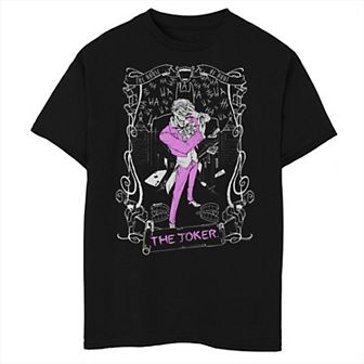 Boys Batman The Joker Tarot Card Husky Graphic Tee