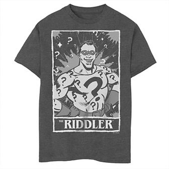 Boys Batman The Riddler Tarot Card Husky Graphic Tee
