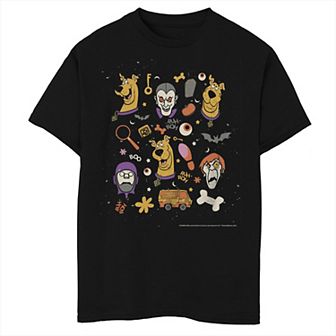 Boys Scooby Doo Spooky Collage Husky Graphic Tee