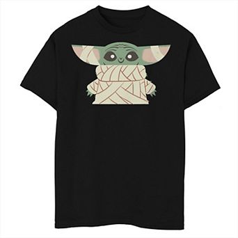 Boys Star Wars The Mandalorian Halloween Grogu Mummy Costume Husky Graphic Tee