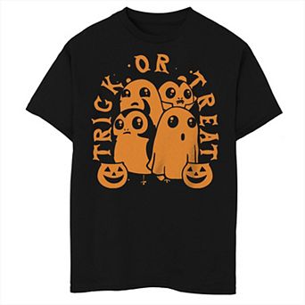 Boys Star Wars Last Jedi Halloween Porgs Ghost Costumes Husky Graphic Tee