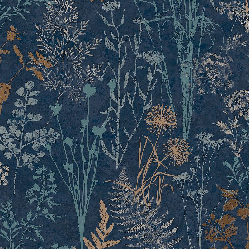 Graham & Brown Natural Beauty Wallpaper, Navy Brown