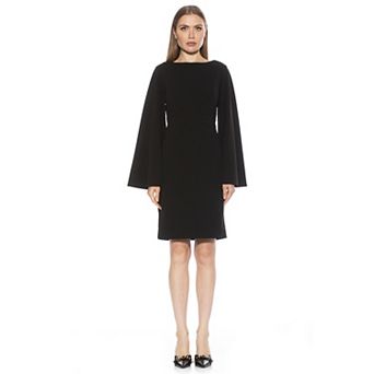 Women's ALEXIA ADMOR Bahari Boatneck Bell Sleeve Sheath Dress