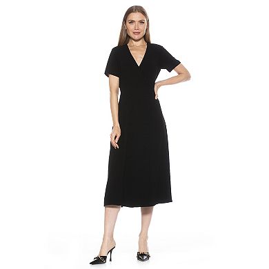 Women's ALEXIA ADMOR Short Sleeve Double Breasted Fit & Flare Dress