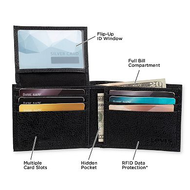 Men's Levi's RFID-Blocking Batwing Logo Passcase Bifold Wallet