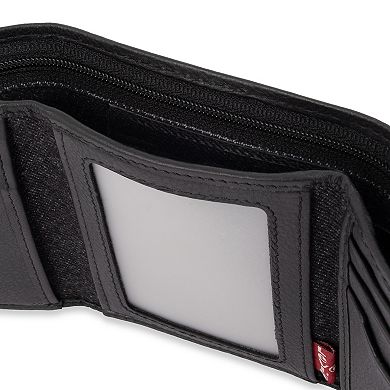 Men's Levi's RFID-Blocking Slim Trifold Wallet with Hidden Zipper Pocket