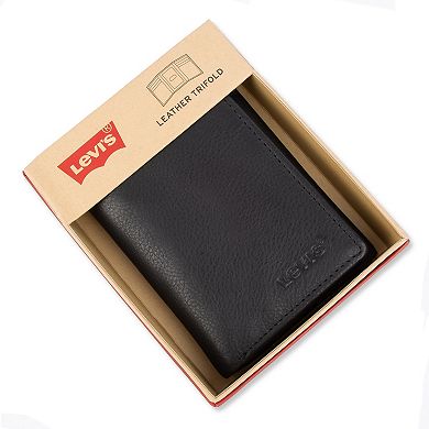Men's Levi's RFID-Blocking Slim Trifold Wallet with Hidden Zipper Pocket