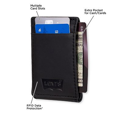 Men's Levi's® RFID Front Pocket Wallet with Magnetic Money Clip