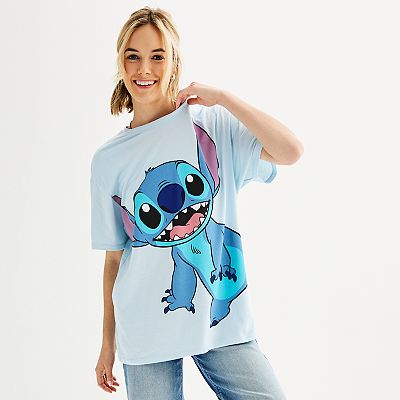 Disney s Lilo Stitch Juniors Oversized Graphic Tee