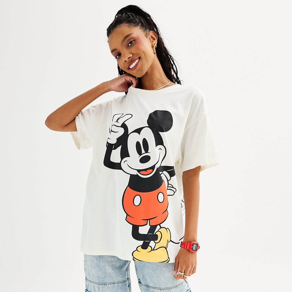 Disney's Mickey Mouse Juniors' Oversized Graphic Tee