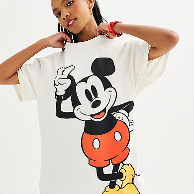 Disney's Mickey Mouse Juniors' Oversized Graphic Tee