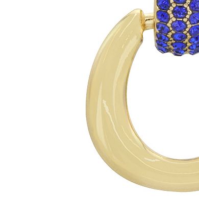 PANNEE BY PANACEA Gold Tone Crystal Hoop Link Earrings