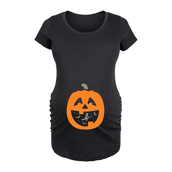 Maternity Halloween Scene Graphic Tee