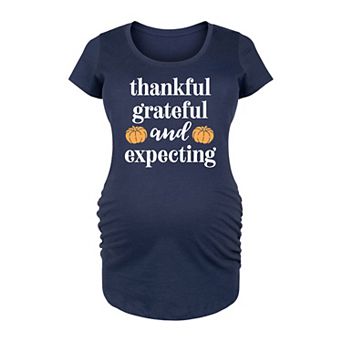 Maternity Thankful Grateful Expecting Graphic Tee