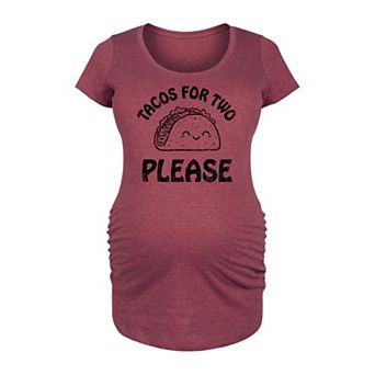 Maternity Tacos For Two Please Graphic Tee