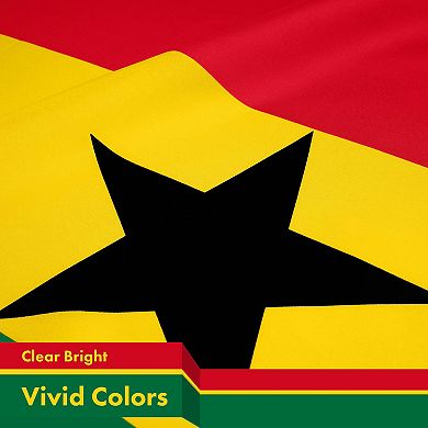 G128 Ghana 150D 3x5 Ft Printed Polyester Flag