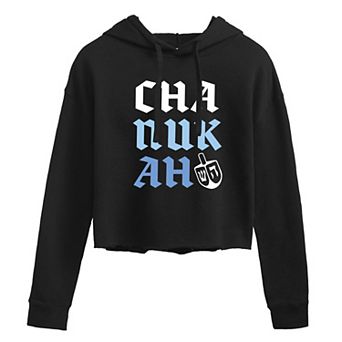 Juniors' Chanukah Cropped Hoodie