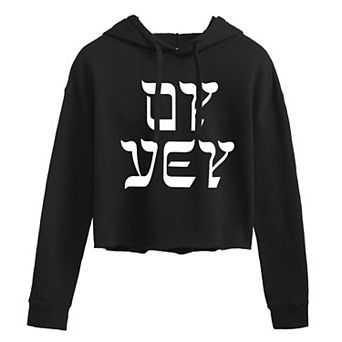 Juniors' Oy Vey Cropped Hoodie
