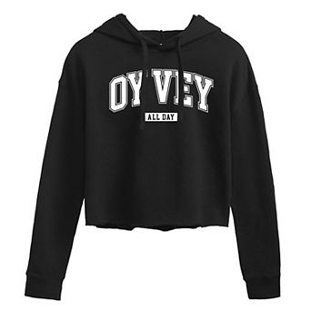 Juniors' Oy Vey All Day Cropped Hoodie