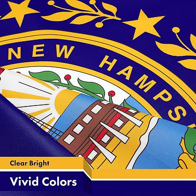 G128 New Hampshire 150D 3x5 Ft Printed Polyester Flag