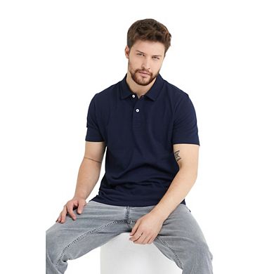 Men's Classic Colors Polo Shirts- 2 Button Business Casual Shirt or Golf Shirt