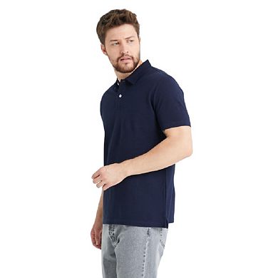 Men's Classic Colors Polo Shirts- 2 Button Business Casual Shirt or Golf Shirt