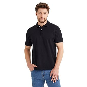 Men's Classic Colors Polo Shirts- 2 Button Business Casual Shirt or Golf Shirt