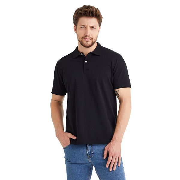 Men's Classic Colors Polo Shirts 2 Button Business Casual Shirt or