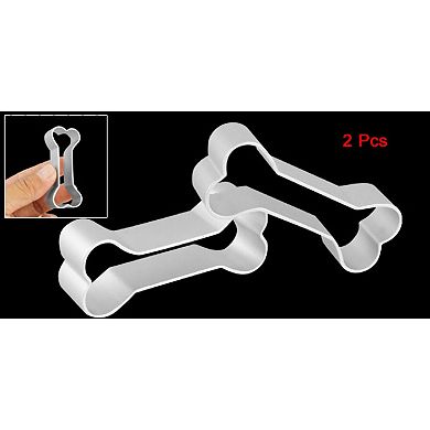 2 Pcs Aluminum Alloy Dog Bone Shaped Cake Cookie Cutter