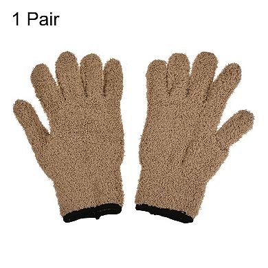 1 Pair Dusting Cleaning Gloves Microfiber Mittens for Home