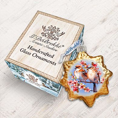 Spring Sparrows Mercury Glass Ornaments by G. Debrekht - Wildlife Holiday Décor
