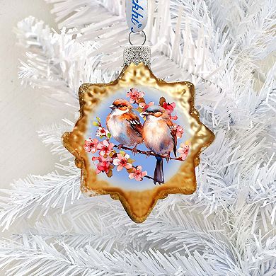 Spring Sparrows Mercury Glass Ornaments by G. Debrekht - Wildlife Holiday Décor