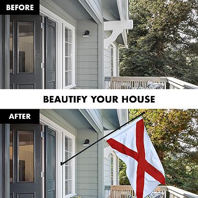 G128 Combo Set: Flag Pole Black + Bracket 1PK AND Alabama 150D 1PK