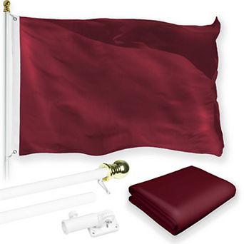 G128 Combo Set: Flag Pole 1 pk AND Burgundy 150D 1 pk