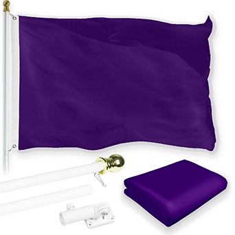 G128 Combo Set: Flag Pole 1 pk AND Purple 150D 1 pk