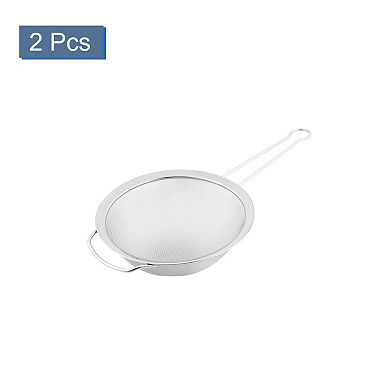 Kitchen Stainless Steel Fine Tea Oil Mesh Strainer Colander Flour Sieve 8"