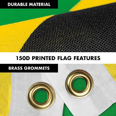 G128 Combo Set: Flag Pole 1PK AND Jamaica 150D 1PK