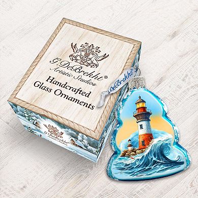 Lighthouse Mercury Glass Christmas Ornaments by G. Debrekht - Christmas Décor