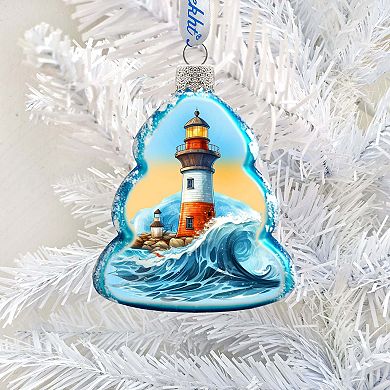 Lighthouse Mercury Glass Christmas Ornaments by G. Debrekht - Christmas Décor