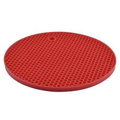 Kitchen Rubber Round Shaped Nonslip Heat Insulated Hot Pot Mat Pad Coaster