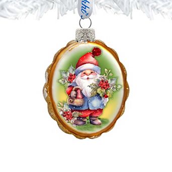 Christmas Gnome Mercury Glass Christmas Ornaments by G. Debrekht - Christmas Décor