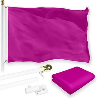 G128 Combo Set: Flag Pole 1 pk AND Pink 150D 1 pk
