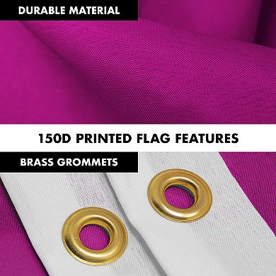 G128 Combo Set: Flag Pole 1PK AND Pink 150D 1PK