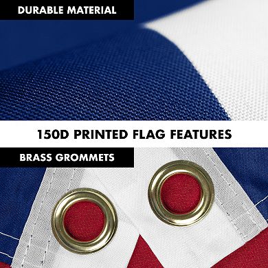 North Carolina State Flag 3x5FT 2-Pack 150D Printed Polyester By G128