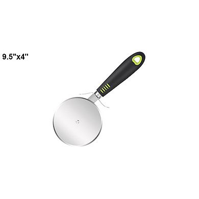 Pizza Cutter Wheel Slicer w Non-slip Handle, Stainless Steel Sharp Cutter 4"