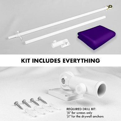 G128 Combo Set: Flag Pole 1PK AND Purple 150D 1PK